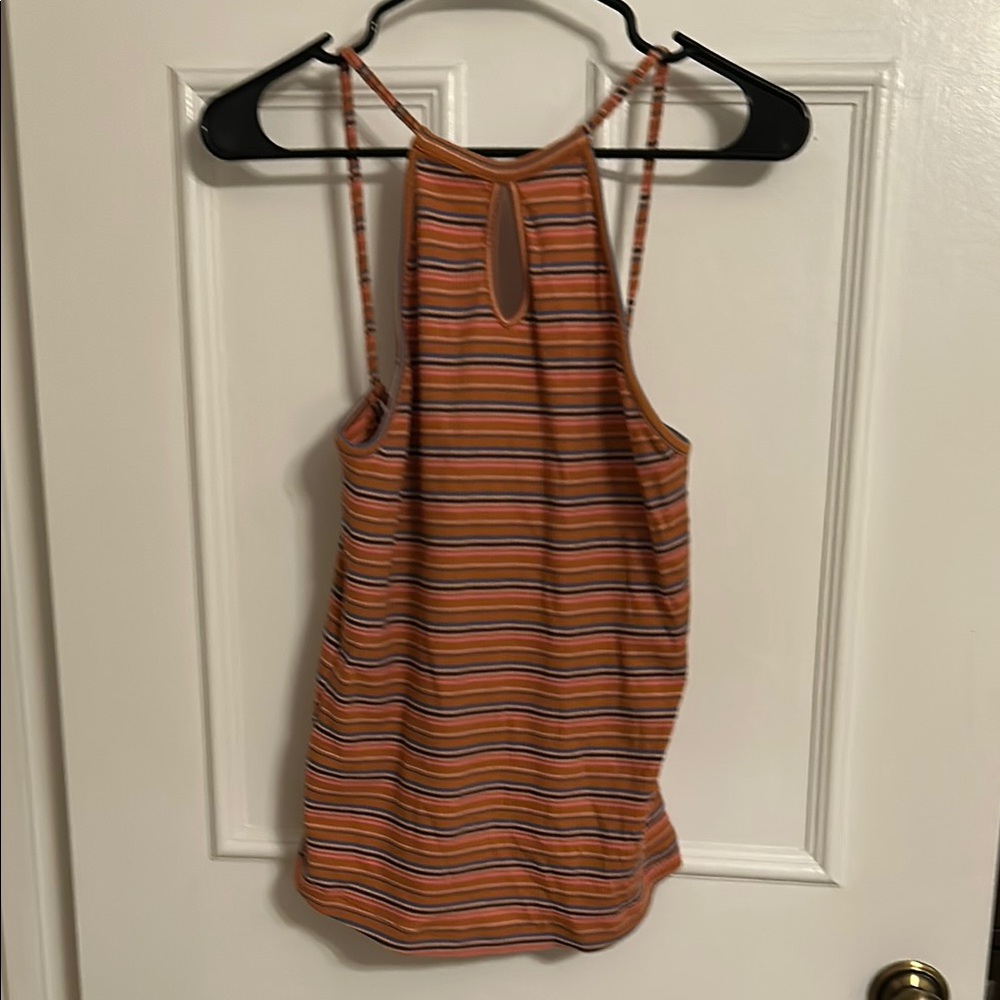 UNIONBAY Orange and Blue Backless Fitted Tank Top